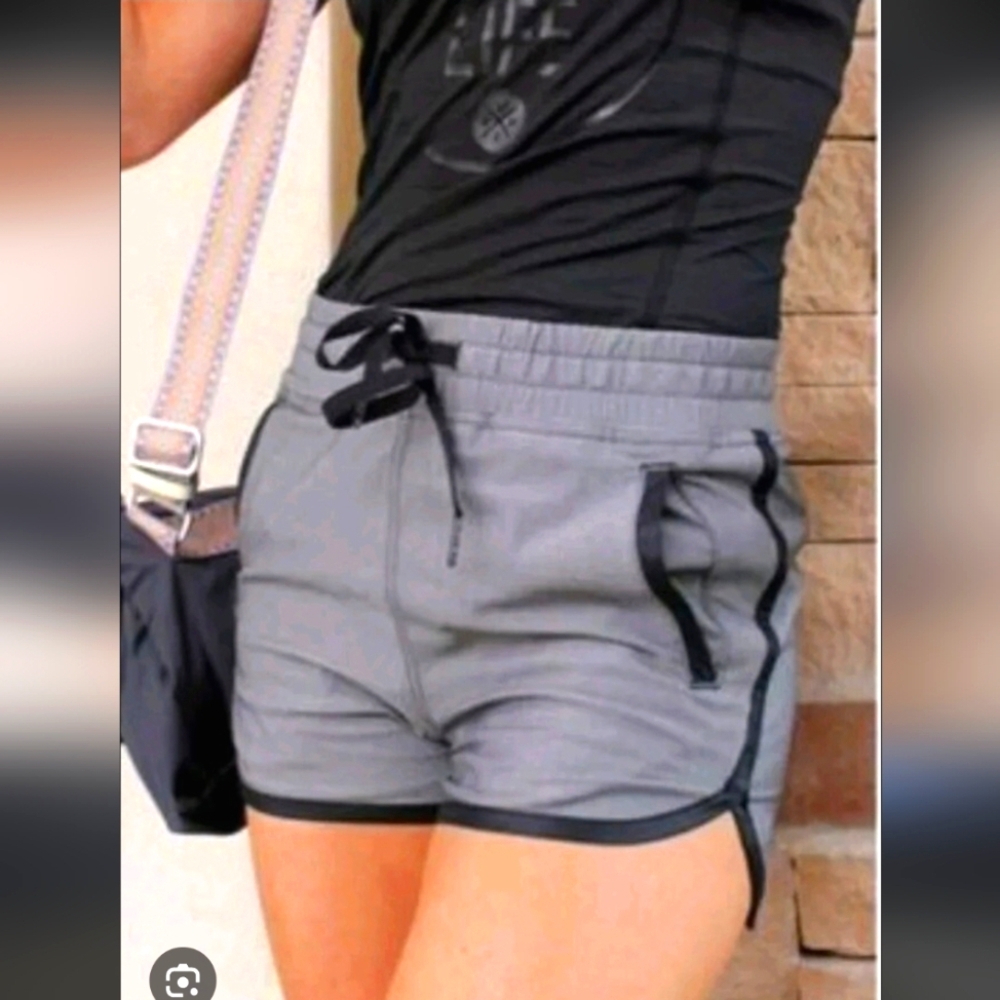 Lululemon Athletica Charcoal and Black Athletic Shorts...SIZE,:4